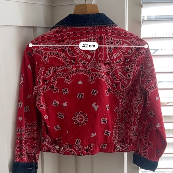 MOSCHINO JR BANDANA PRINT DENIM STYLE JACKET - Picture 4 of 6